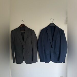 J Crew Ludlow English Cotton Wool Blend Blazers, 36R, Navy and Charcoal